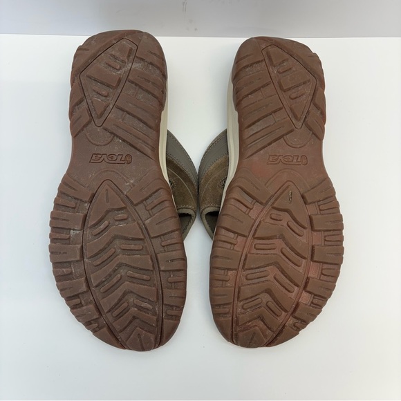 TEVA Pajaro Dune Leather Flip Flops Sandals S/N 1002432 Men\'s Size 12 Beach EUC main image 2